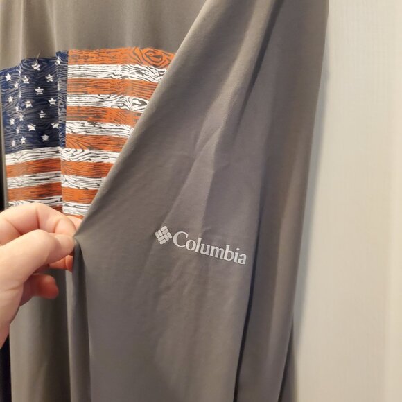 Columbia XXL American Flag Fishing/Outdoor Performance Shirt - Picture 3 of 4